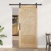vidaXL Puerta Corredera Marrón 86 x 198,5 cm Madera de pino macizo
