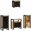 vidaXL Juego de muebles de ba&ntilde;o con caj&oacute;n 4 pcs Madera de mango maciza