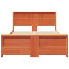 vidaXL Estructura de cama con cabecera Marr&oacute;n cera 120 x 190 cm