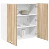 vidaXL Mueble colgante con almacenamiento Roble Sonoma 80 x 31 x 80 cm