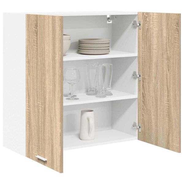 vidaXL Mueble colgante con almacenamiento Roble Sonoma 80 x 31 x 80 cm