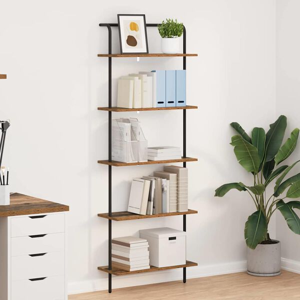 vidaXL Estante de libros Madera vieja 60 x 24 x 168 cm