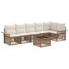 vidaXL Conjunto de sof&aacute;s de jard&iacute;n 7 pcs Beige rat&aacute;n sint&eacute;tico