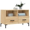 vidaXL Mueble para TV madera contrachapada roble ahumado 80x36x50 cm