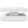 vidaXL Mesa de centro giratoria 360 grados blanco 70x70x34,5 cm