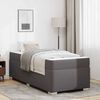 vidaXL Estructura de cama con colch&oacute;n Gris 90 x 190 cm tela