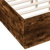 vidaXL Estructura cama con luces LED madera roble ahumado 120x190 cm