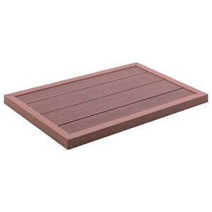 vidaXL Panel de suelo para ducha solar WPC marr&oacute;n 101x63x5,5 cm