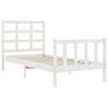 vidaXL Estructura de cama sin colch&oacute;n madera maciza blanca 90x190 cm