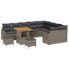 vidaXL Conjunto de sof&aacute; de jard&iacute;n 12 uds. 11-N&uacute;mero de plazas Gris