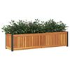 vidaXL Jardinera de madera maciza de acacia y acero 110x30x27,5 cm
