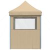 vidaXL Tienda de fiesta plegable Pop-Up con 4 paredes laterales beige