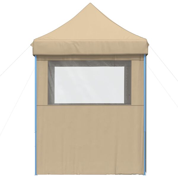 vidaXL Tienda de fiesta plegable Pop-Up con 4 paredes laterales beige