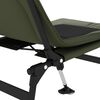 vidaXL Silla de pesca con patas para barro ajustables plegable verde
