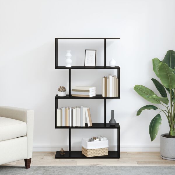 vidaXL Librer&iacute;a Roble Negro 70 x 24 x 129 cm Madera de ingenier&iacute;a