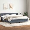 vidaXL Cama box spring con colchones terciopelo gris oscuro 200x210 cm