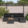 vidaXL Conjunto de sof&aacute;s de jard&iacute;n 6 pcs Negro rat&aacute;n sint&eacute;tico