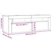 vidaXL Mueble TV luces LED madera ingeniería envejecida 120x35x40 cm