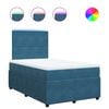 vidaXL Cama box spring con colch&oacute;n terciopelo azul 120x200 cm