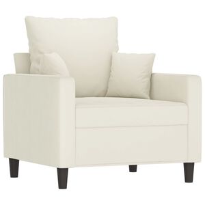 vidaXL Sill&oacute;n de terciopelo color crema 60 cm