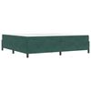 vidaXL Estructura de cama con colch&oacute;n Verde oscuro 200 x 200 cm tela