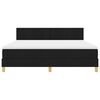 vidaXL Cama tipo Box Spring con colch&oacute;n Negro 180 x 200 cm tela