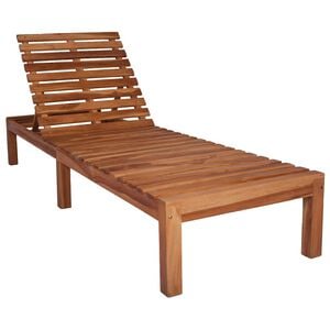 vidaXL Tumbona de madera maciza de teca