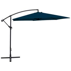 vidaXL Sombrilla voladiza de jard&iacute;n azul 3 m