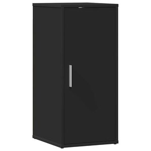 vidaXL Zapatero de madera contrachapada negro 32x35x70 cm