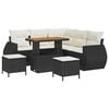 vidaXL Conjunto de sof&aacute;s de jard&iacute;n 8 uds. Negro rat&aacute;n sint&eacute;tico