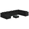 vidaXL Set de muebles de jard&iacute;n 9 pzas y cojines rat&aacute;n sint&eacute;tico negro