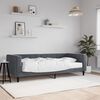 vidaXL Sofá cama con colchón terciopelo gris oscuro 90x200 cm