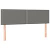 vidaXL Cama box spring colch&oacute;n y luces LED tela gris oscuro 140x200 cm