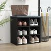 vidaXL Mueble zapatero negro 52,5x30x50 cm