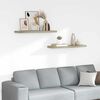 vidaXL Estantes flotantes de pared 2 uds MDF roble 90x23,5x3,8 cm