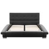 vidaXL Estructura de cama de cuero artificial negro 200x120 cm