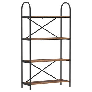 vidaXL Estante de libros 4 niveles 80 x 30 x 146 cm Madera vieja