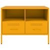 vidaXL Muebles para TV 2 unidades acero amarillo mostaza 68x39x50,5 cm