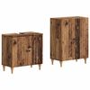 vidaXL Juego de gabinete de ba&ntilde;o de 2 piezas ALKMAAR Madera envejecida