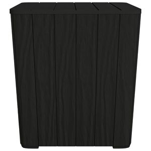 vidaXL Mesa de jard&iacute;n con tapa extra&iacute;ble polipropileno negro