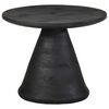 vidaXL Mesa auxiliar madera maciza de mango negra &Oslash;50x40 cm