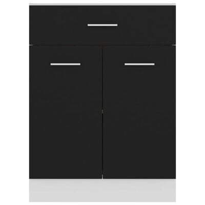 vidaXL Armario inferior cajón cocina madera ingeniería negro 60x46x81,5cm
