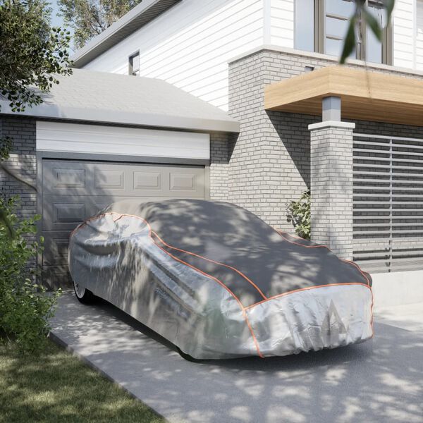 vidaXL Funda completa coche Sedan protecci&oacute;n al granizo XXL gris/plata