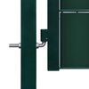 vidaXL Puerta de valla de PVC y acero 100 x 100 cm verde