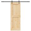 vidaXL Puerta corredera con herrajes madera maciza de pino 80x210 cm