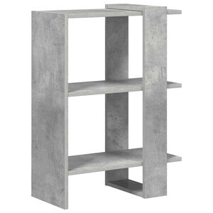 vidaXL Estante de libros 2 niveles 52 x 25 x 71,5 cm Gris Concreto