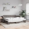 vidaXL Sof&aacute; cama nido tela gris taupe 80x200 cm