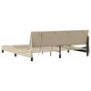 vidaXL Estructura de cama sin colch&oacute;n Hanko tela color crema 200x200 cm