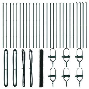 vidaXL Poste de Valla Verde 50 x 1,5 m (malla de 36 mm) Acero y PVC