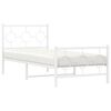 vidaXL Estructura cama sin colchón con estribo metal blanco 90x190 cm